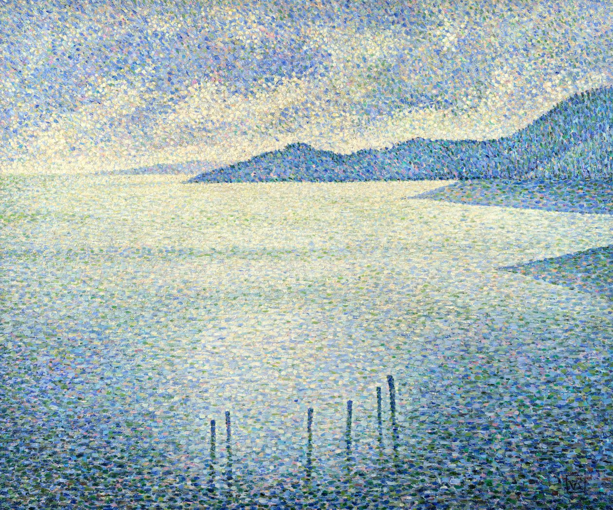 Tengerparti jelenet, c. 1892-1893 alkotó: Théo van Rysselberghe