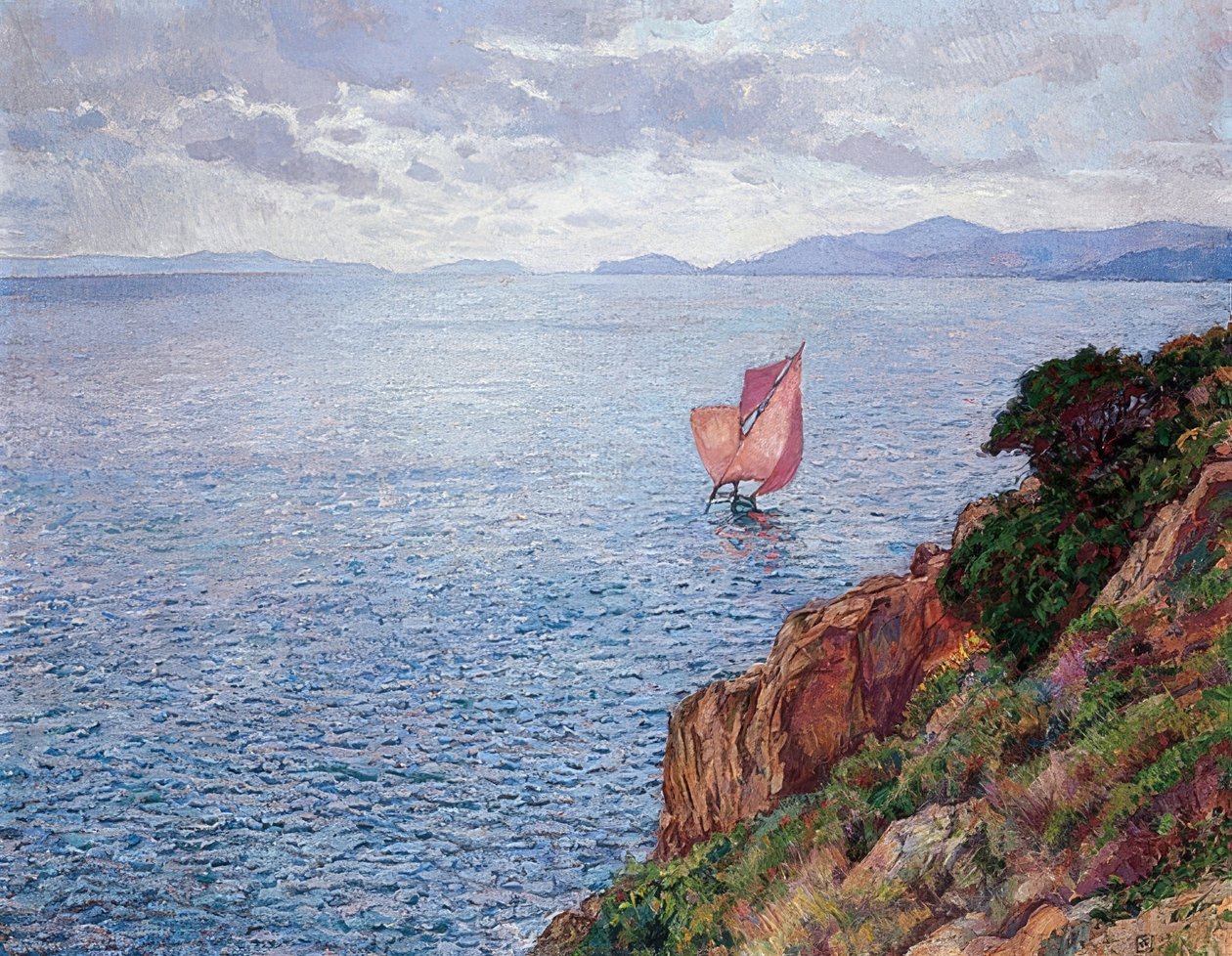 A vörös vitorla. 1910 alkotó: Théo van Rysselberghe