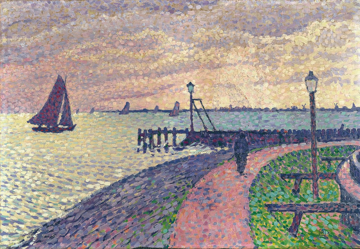 Volendam kikötőjének bejárata alkotó: Théo van Rysselberghe