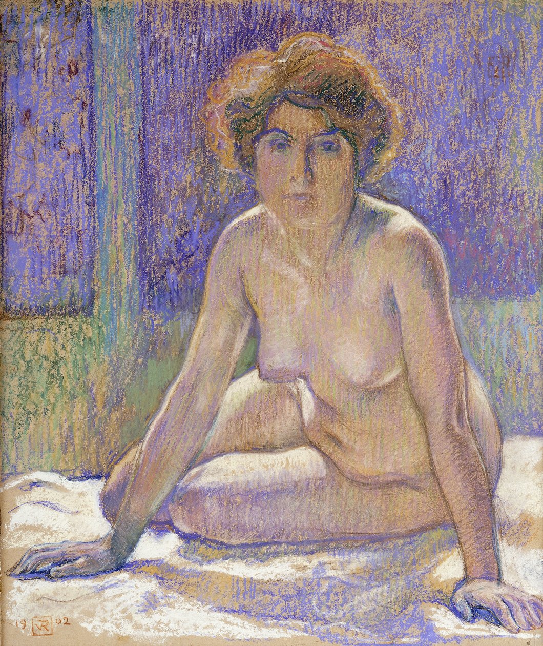Ülő meztelen nő, 1912 körül alkotó: Théo van Rysselberghe