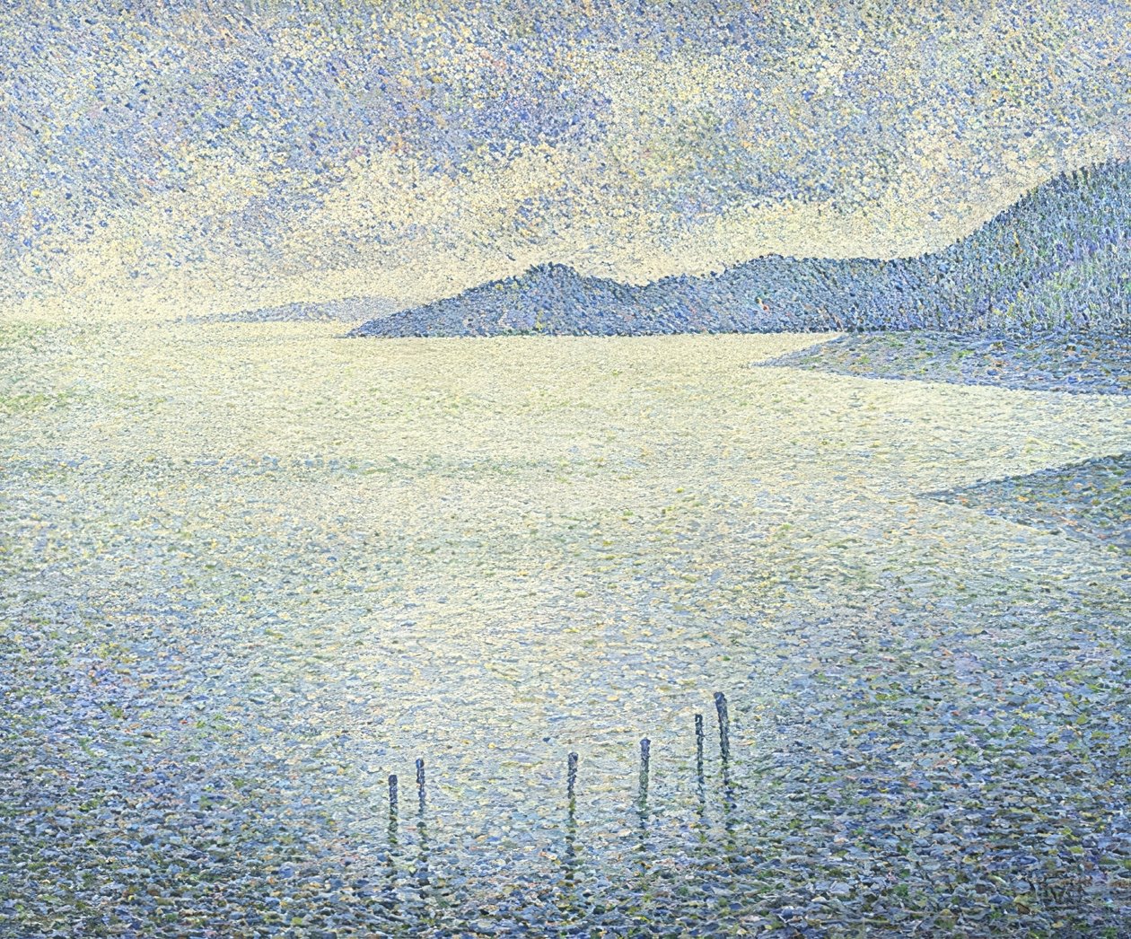 Tengerparti jelenet. 1892 körül alkotó: Théo van Rysselberghe