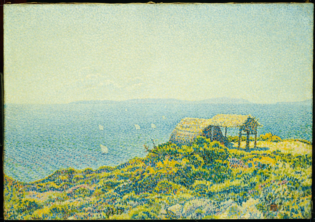 Az Ile du Levant, Cap Benat felől nézve, 1893 alkotó: Théo van Rysselberghe