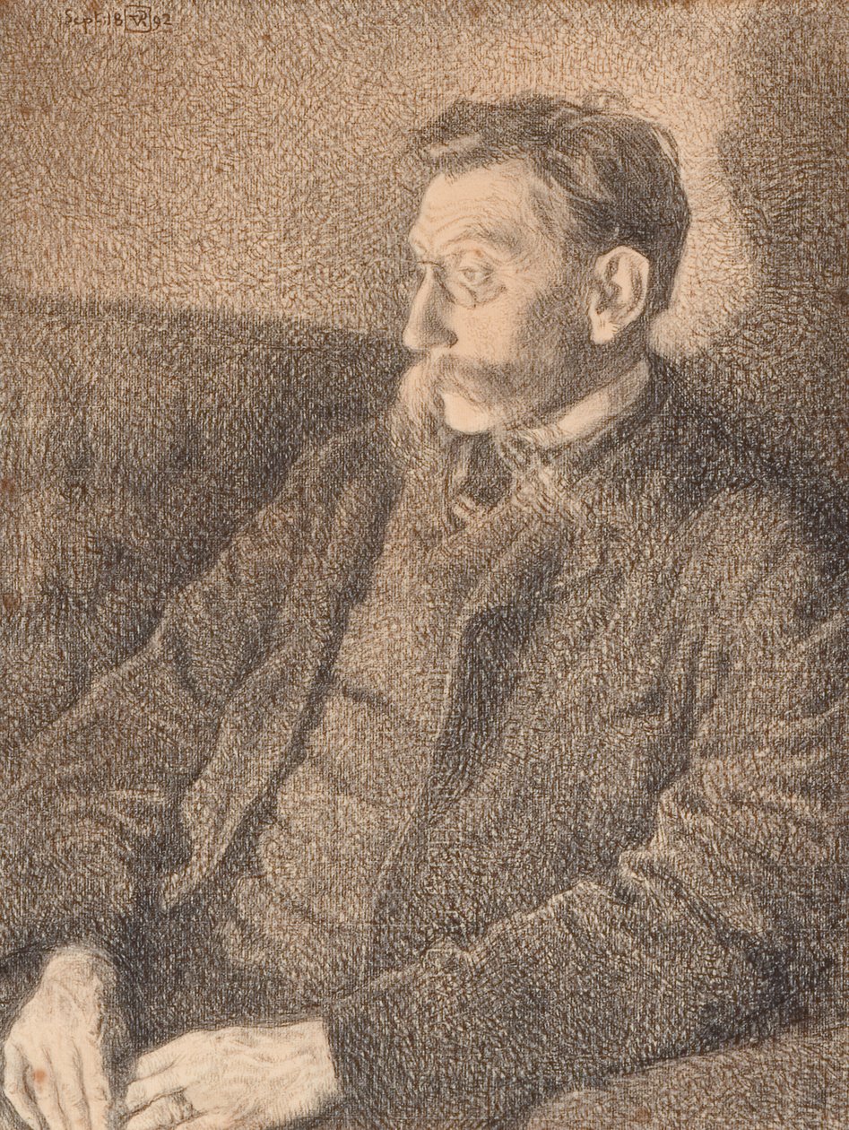 Emile Verhaeren portréja, 1892 alkotó: Théo van Rysselberghe