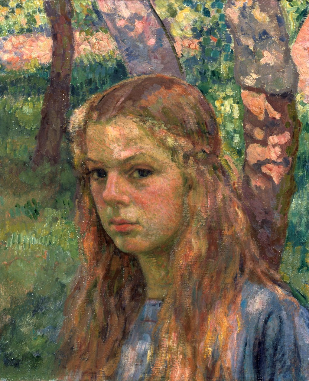 Lányportré, XX. század. alkotó: Théo van Rysselberghe