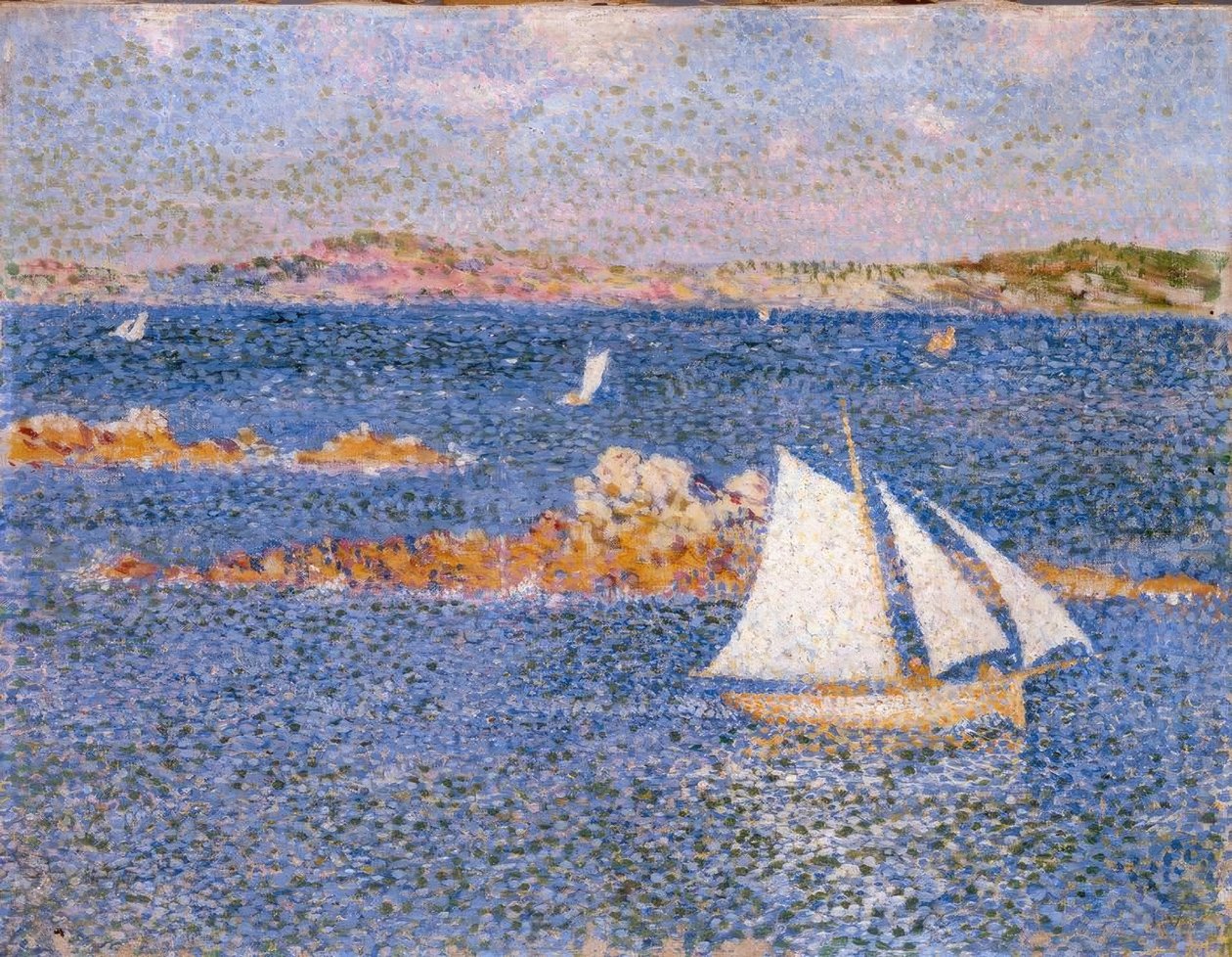 Per-Kiridec sziklái közelében alkotó: Théo van Rysselberghe