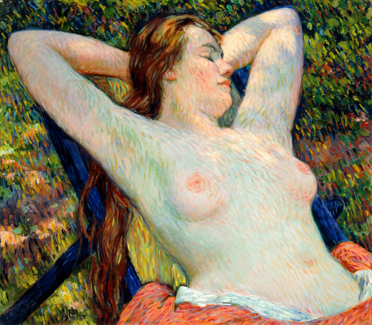 A modell sziesztája, 1920 alkotó: Théo van Rysselberghe