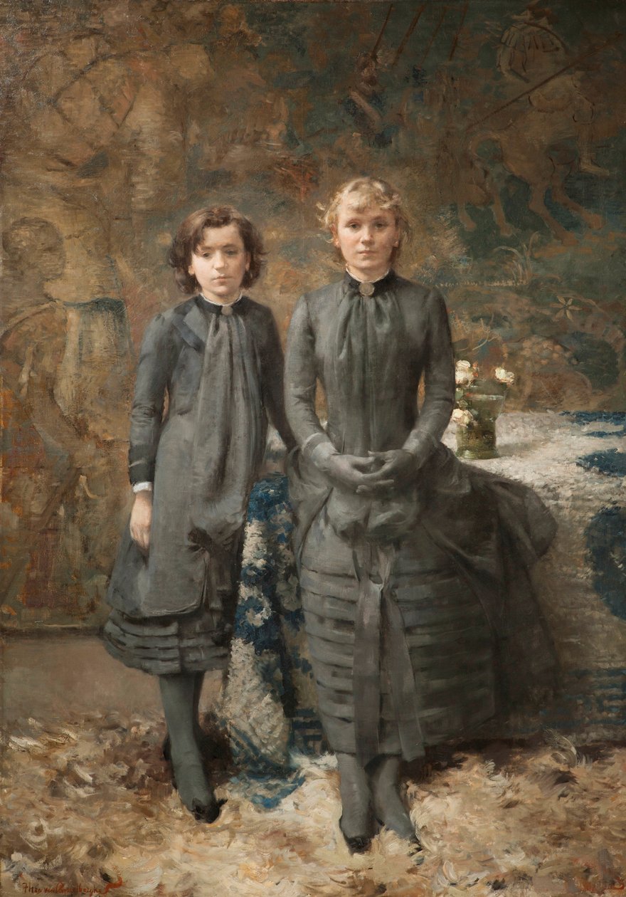 Schlobach festő nővérei, 1884. alkotó: Théo van Rysselberghe