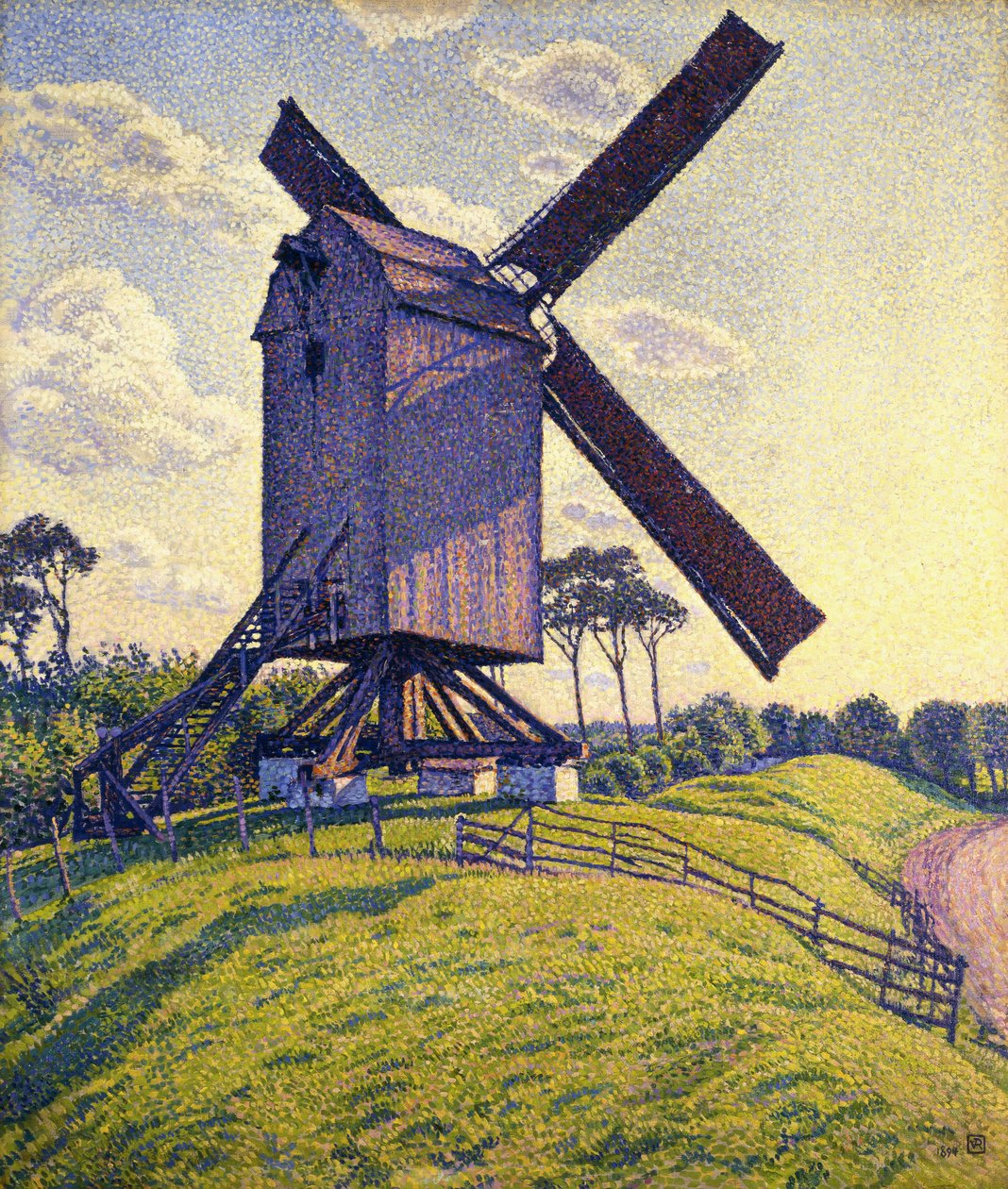Szélmalom Flandriában; Malom Flandriában, 1894 alkotó: Théo van Rysselberghe