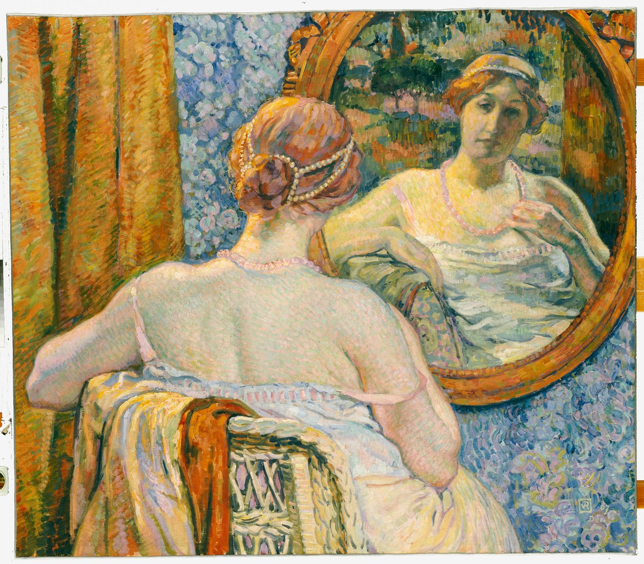Nő a tükörben, 1907 alkotó: Théo van Rysselberghe