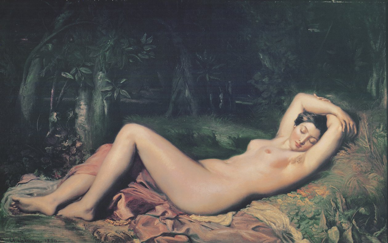 Alvó nimfa, 1850 alkotó: Théodore Chassériau