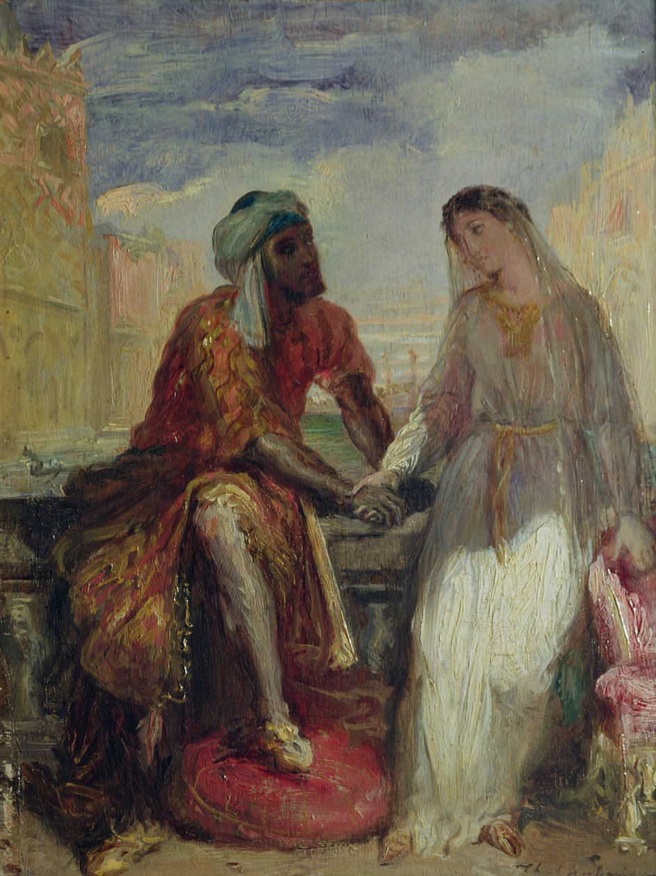 Othello és Desdemona Velencében, 1850 alkotó: Théodore Chassériau