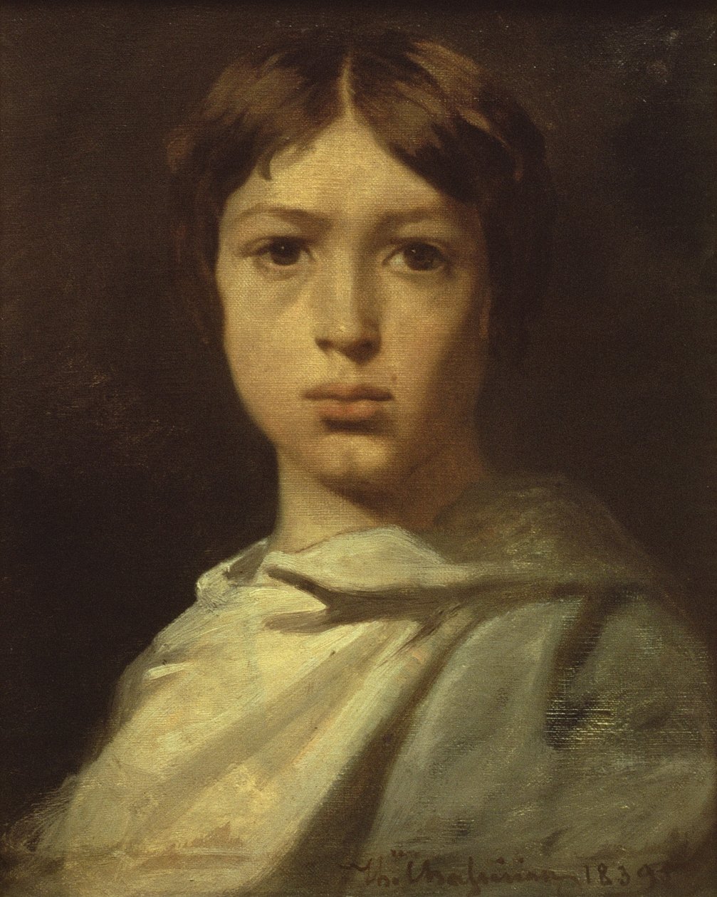 Egy fiatal fiú portréja, avagy The Artists Color Grinder, 1839 alkotó: Théodore Chassériau