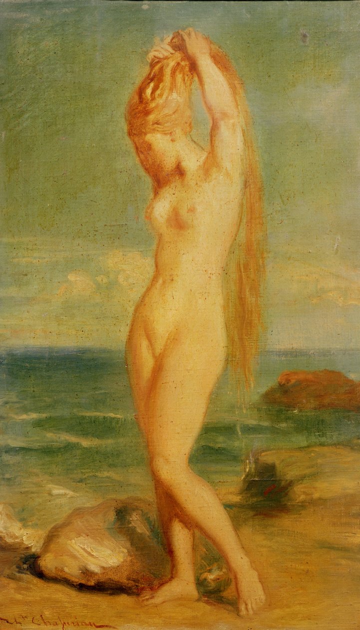 Tengeri tájban ábrázolt Vénusz (tanulmány), 1839 (olaj, tanulmány) alkotó: Théodore Chassériau