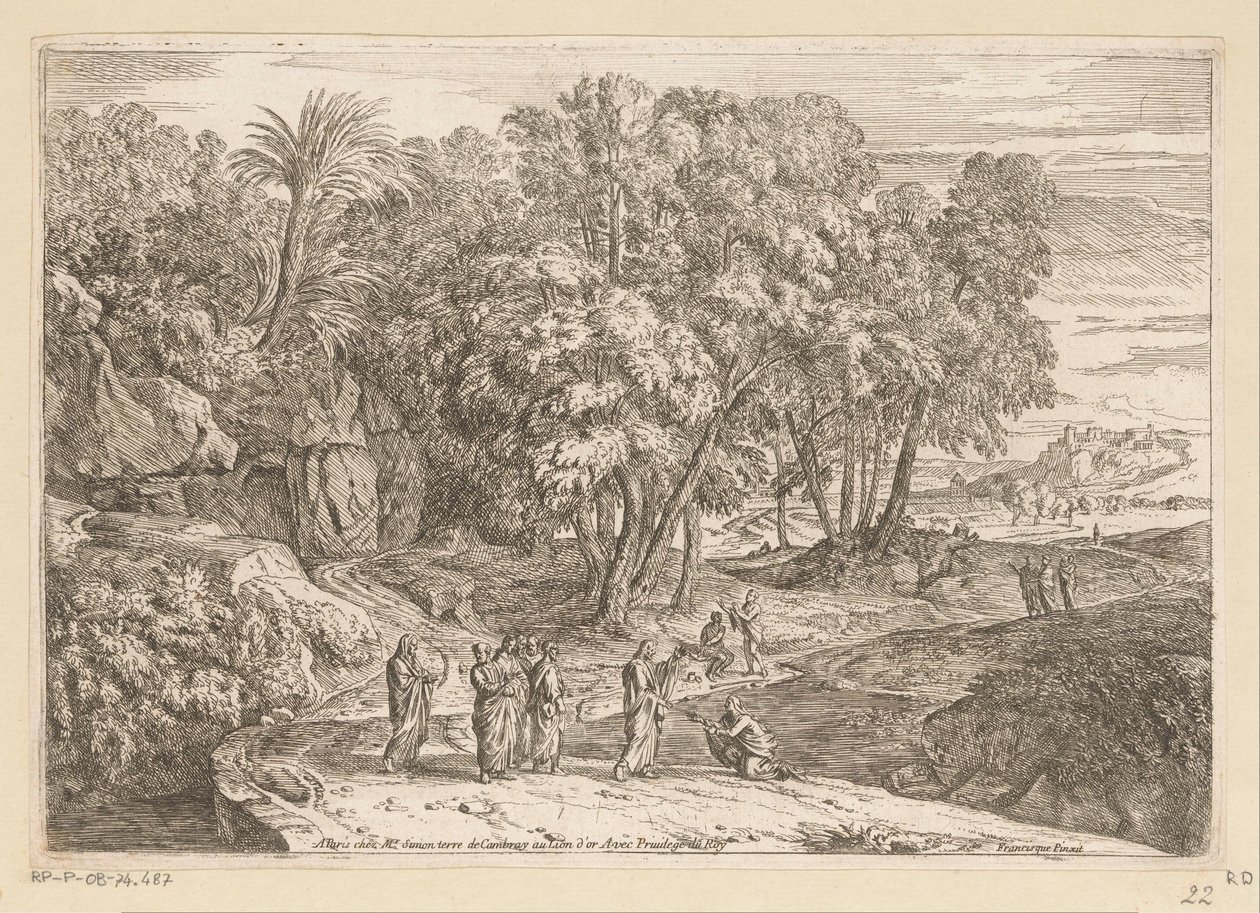 Árkádiai táj Krisztussal és a kánaáni nővel Suite de Paysages (sorozat címe) alkotó: Théodore