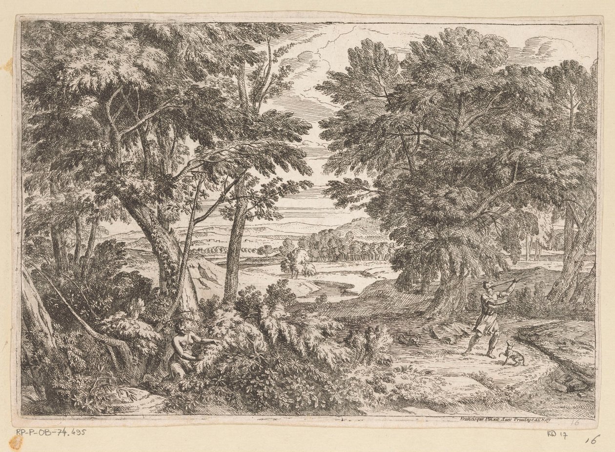 Árkádiai táj Kephalosszal és Prokrisszal Suite de Paysages (sorozat címe) alkotó: Théodore