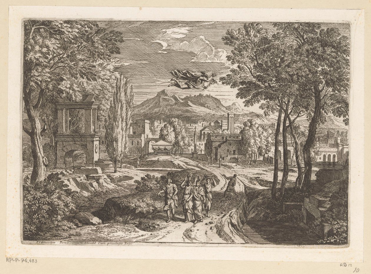 Árkádiai táj Kekrops lányaival Suite de Paysages (sorozat címe) alkotó: Théodore