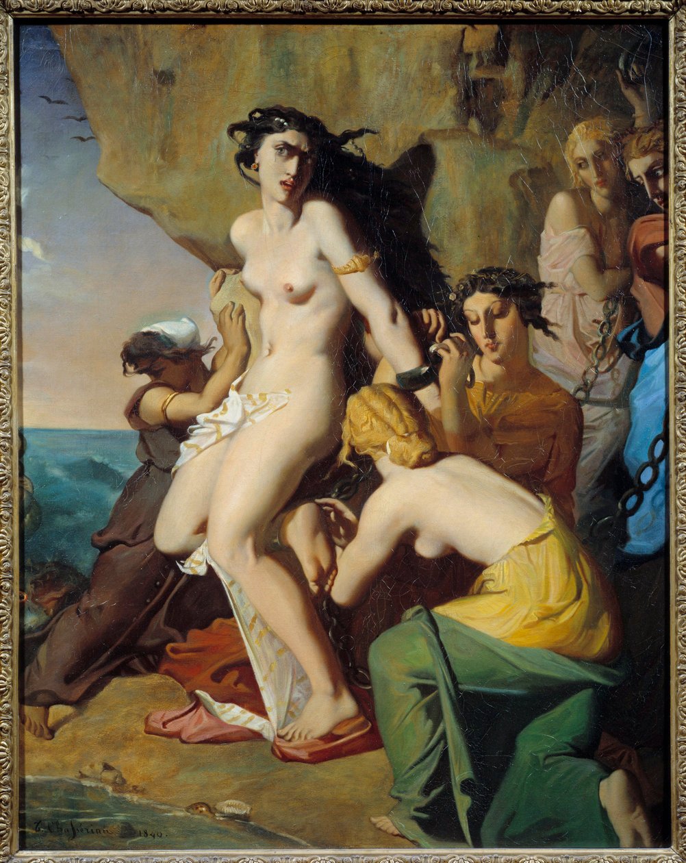 Androméd a Nereides sziklához csatolva, Theodore Chasseria festménye (1819-1856) alkotó: Théodore Chassériau