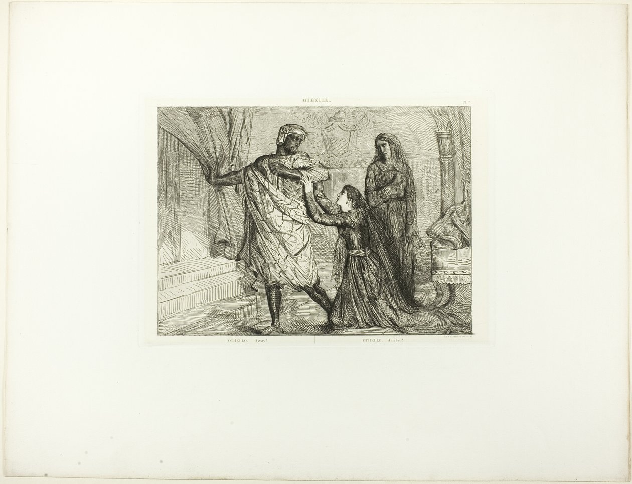 Távol!, 7. lemez (3. felvonás, 4. jelenet) az Othello-ból alkotó: Théodore Chassériau
