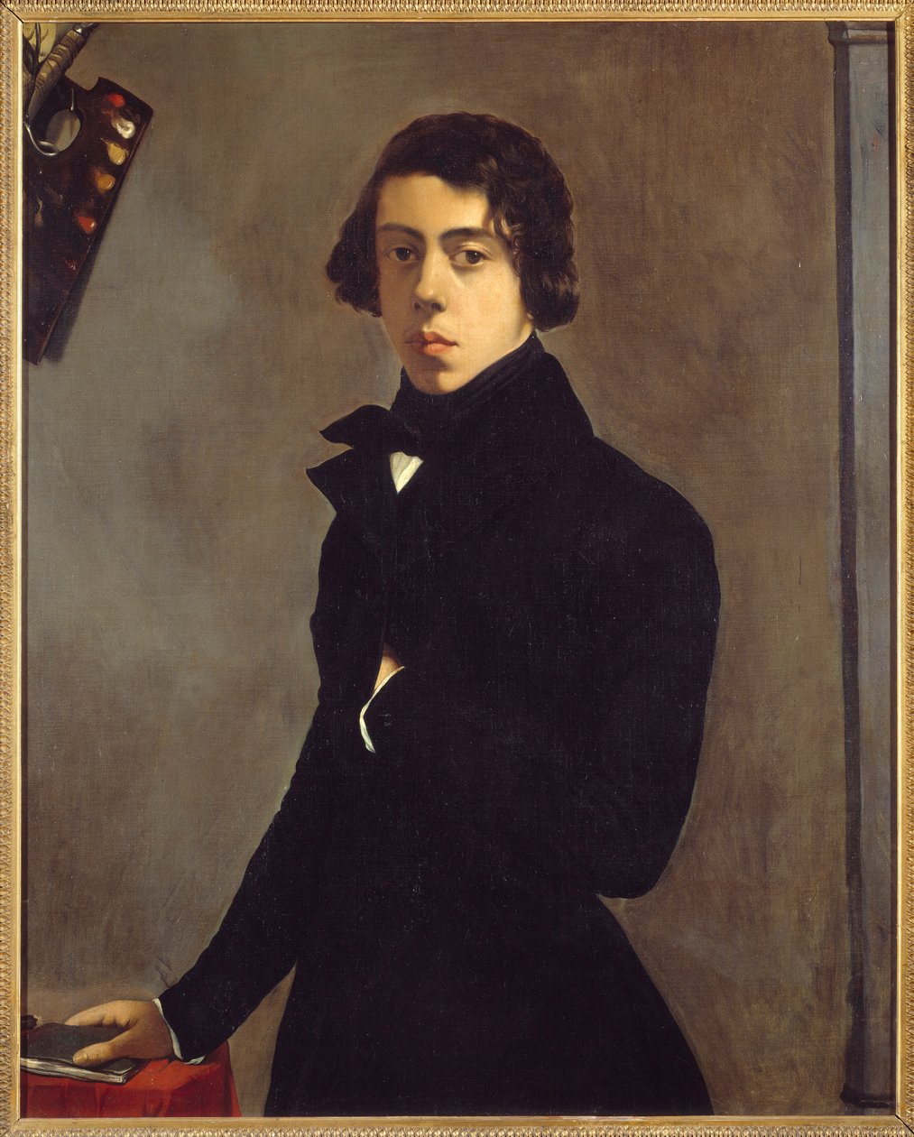 A művész portréja Önarckép. Theodore Chasseria (1819-1856) festménye 1835 V. 0,99x0,82 m - A művész önarcképe. Theodore Chasseria (1819-1856) festménye alkotó: Théodore Chassériau