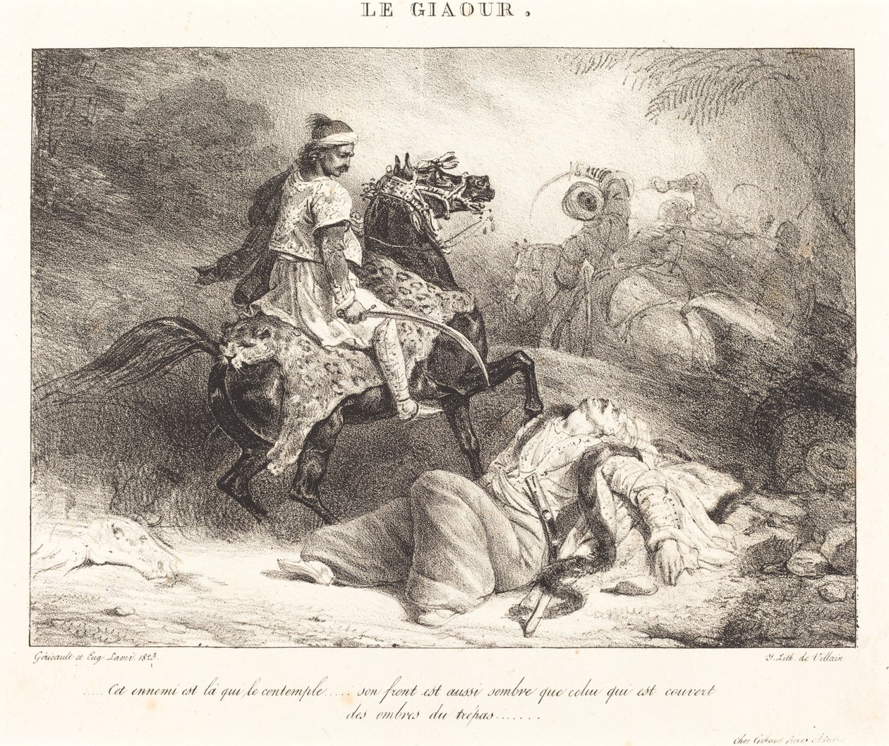 Le Giaour (A hitetlen) alkotó: Théodore Gericault and Eugène Louis Lami