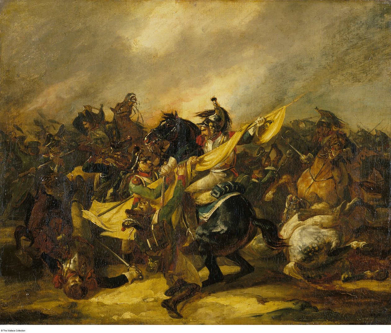 Géricault - A Cuirassiers Charge of Cuirassiers, 1822 körül - 1823 körül alkotó: Theodore Gericault