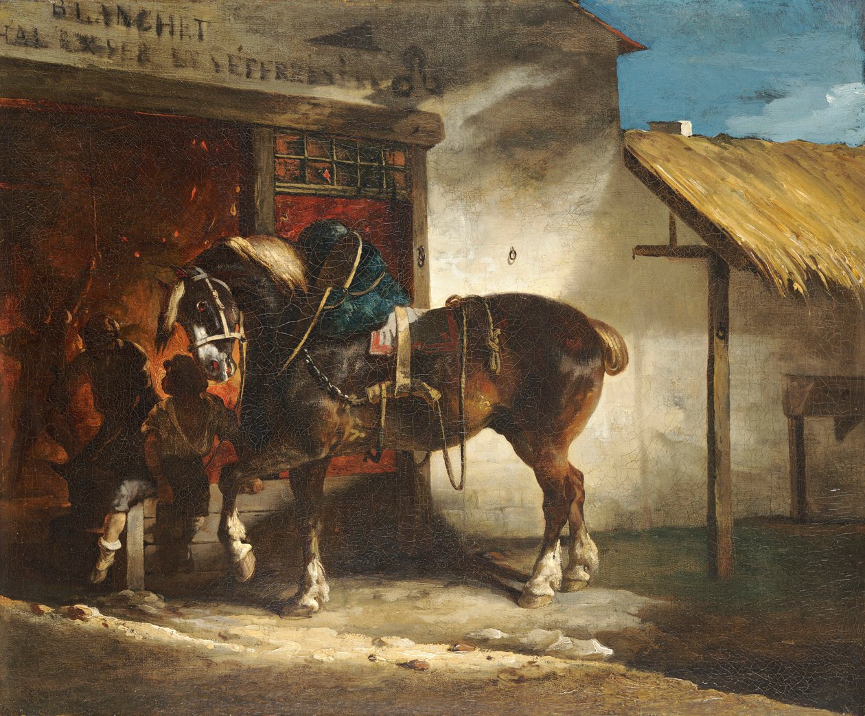 Géricault - A falusi kovácsműhely, 1822 körül alkotó: Theodore Gericault