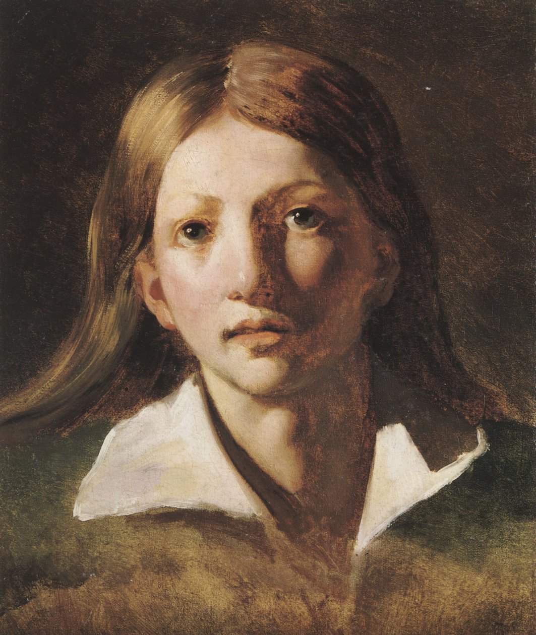 Portré tanulmány egy fiatalról alkotó: Theodore Gericault
