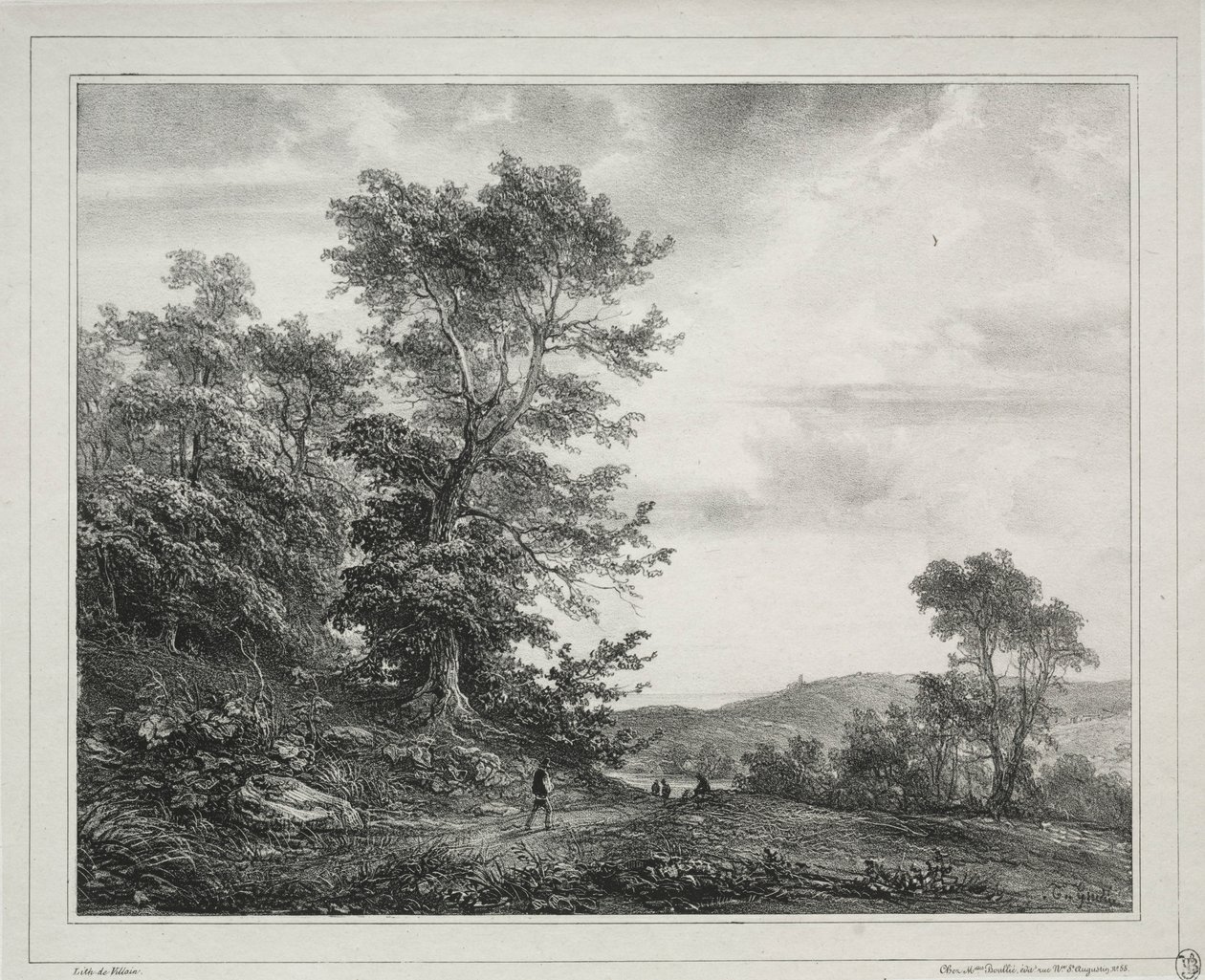 Táj alakokkal, 1817. alkotó: Jean Antoine Theodore Gudin