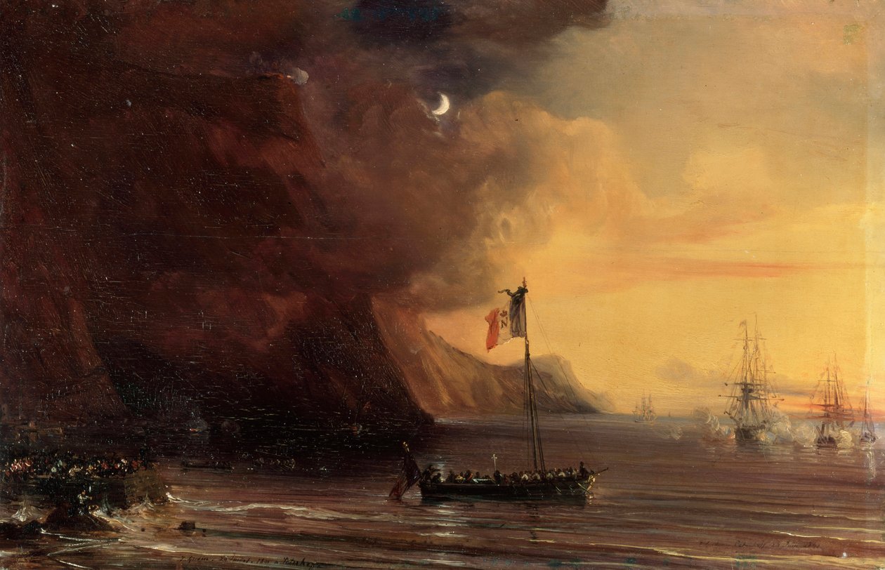Szállítás Napóleon testével, 1841. alkotó: Jean Antoine Theodore Gudin