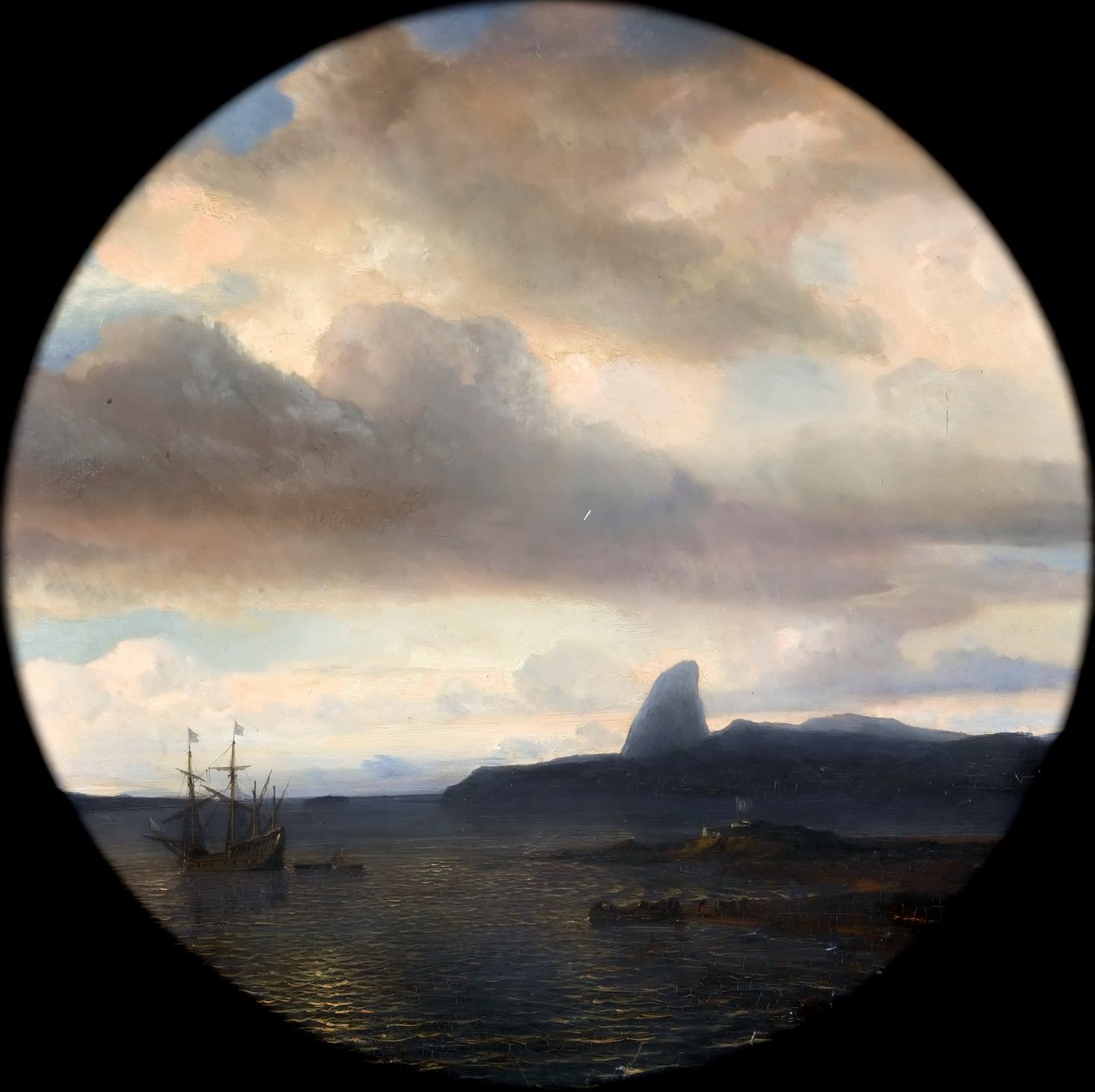 Villegagnon belép a Rio de Janeiro-i öbölbe 1555. november 10-én alkotó: Jean Antoine Theodore Gudin