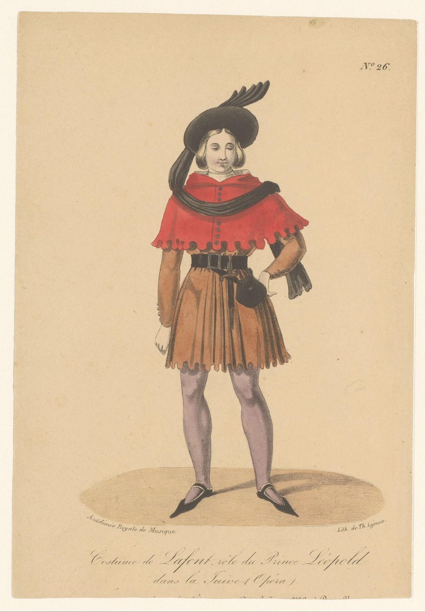 Marcelin Lafont a Leopold szerepében a La Juive című operában Lafont jelmeze, Léopold herceg szerepe a La Juive-ban (Opéra) (cím a tárgyon) Színészek, színésznők az Operazangers in hun rolban (sorozat címe) alkotó: Théodore Lejeune