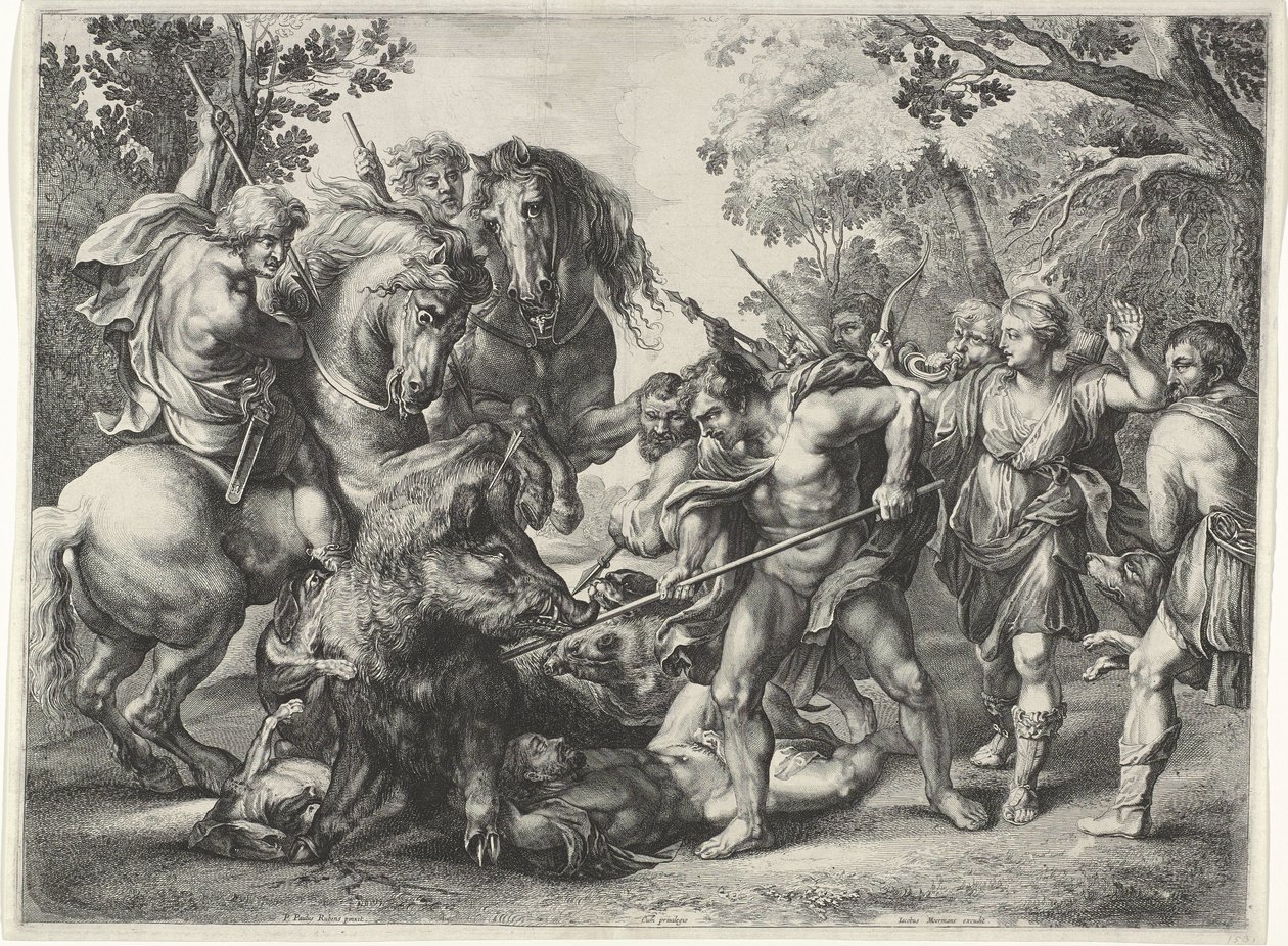Vadássz a kalidóniai vaddisznóra alkotó: Théodorus van Kessel