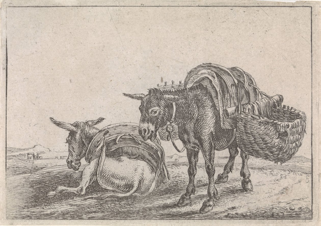 Két öszvér alkotó: Théodorus van Kessel