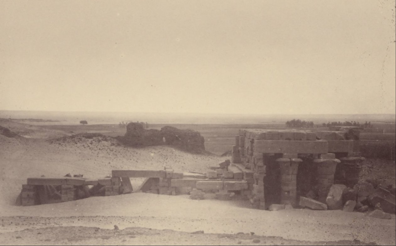 (Ombos templomának közeli nézete) alkotó: Théodule Devéria