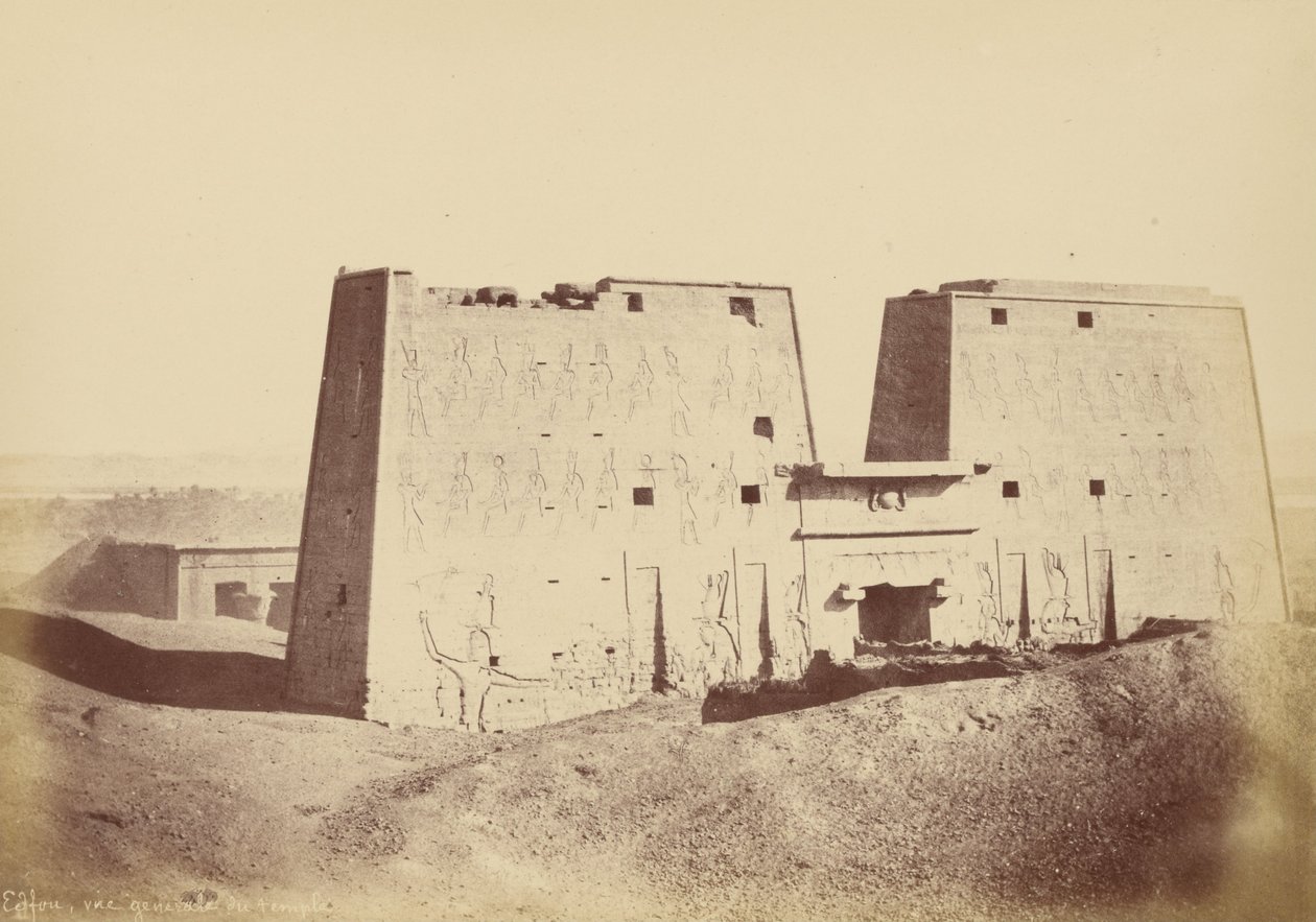 (Az Edfu templom áttekintése) alkotó: Théodule Devéria