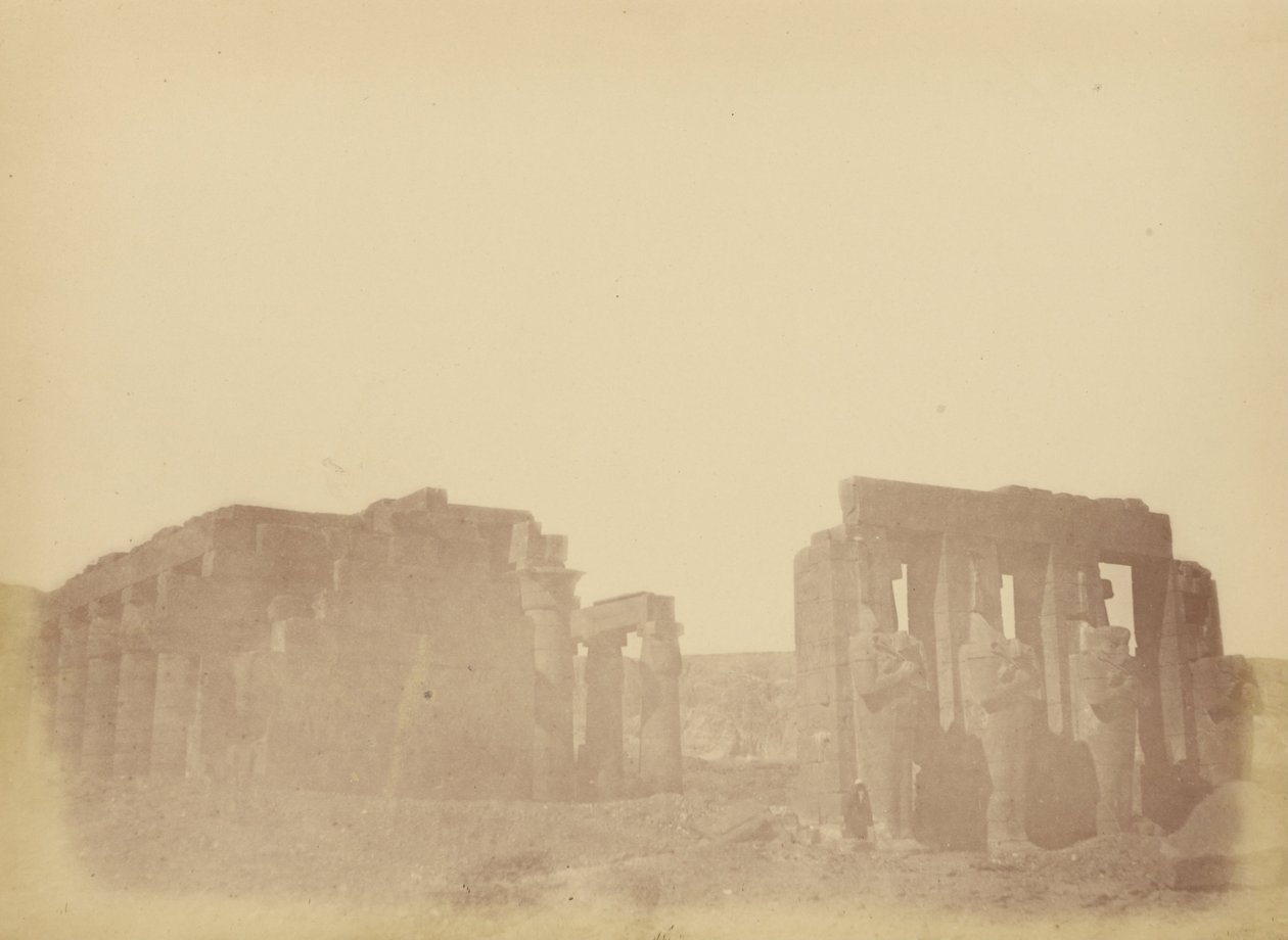 A Ramesseum áttekintése alkotó: Théodule Devéria