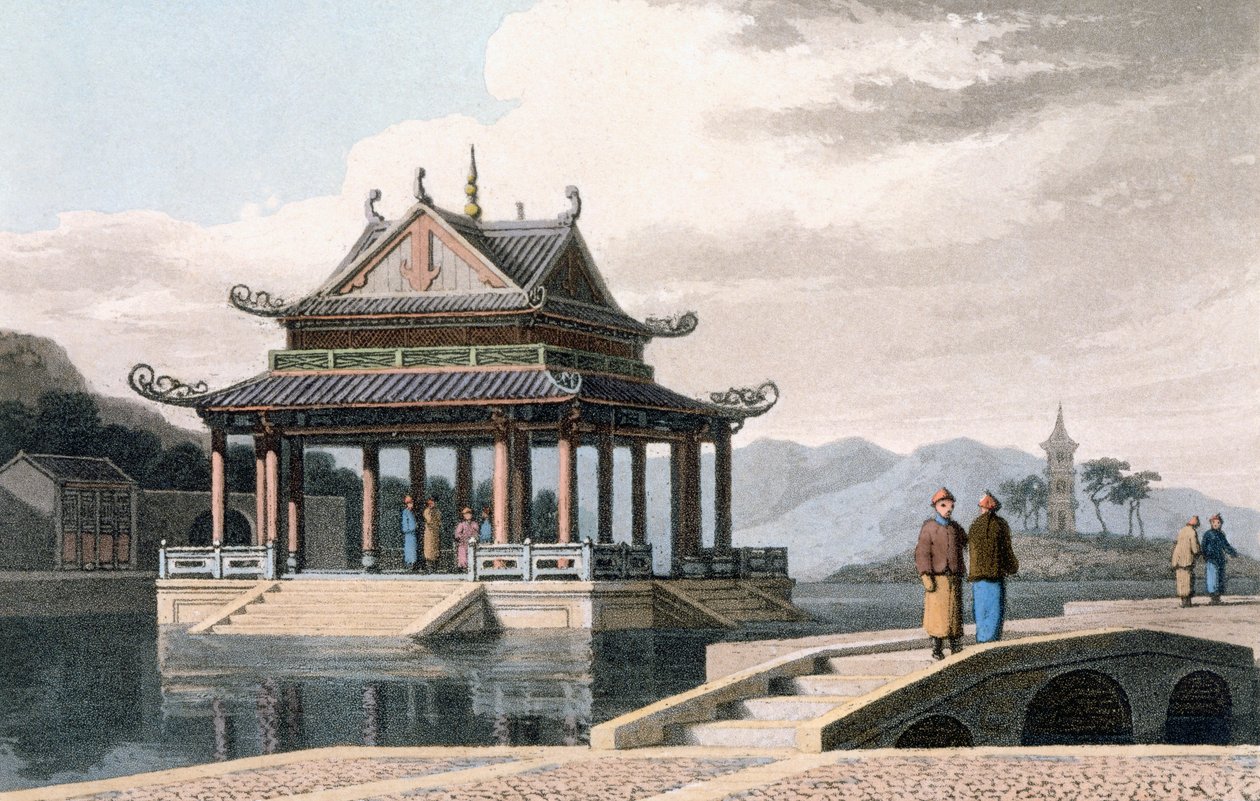 Kínai pavilon, 1810 (színes akvatinta) alkotó: Thomas und William Daniell