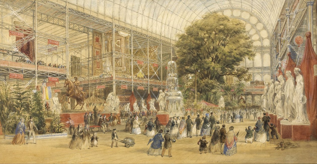 Viktória királynő megnyitja az 1851 -es egyetemes kiállítást a londoni Crystal Palace -ban alkotó: Thomas Abel Prior