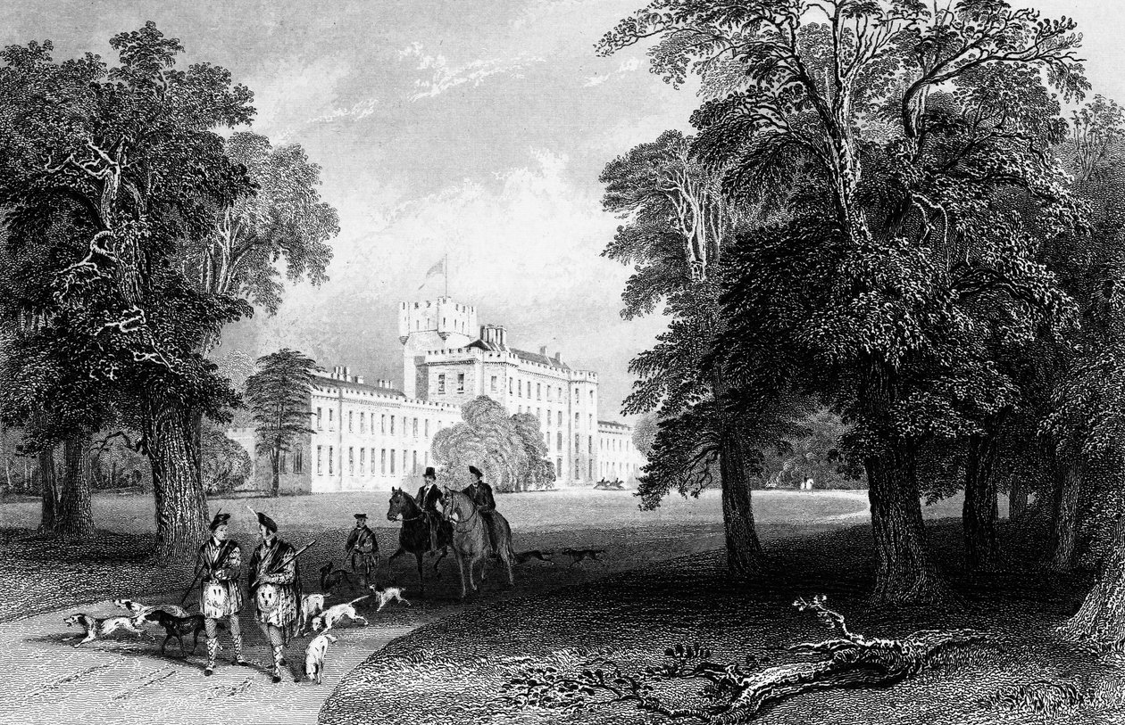 Gordon kastély, Robert Sands metszete, 1837 alkotó: Thomas Allom