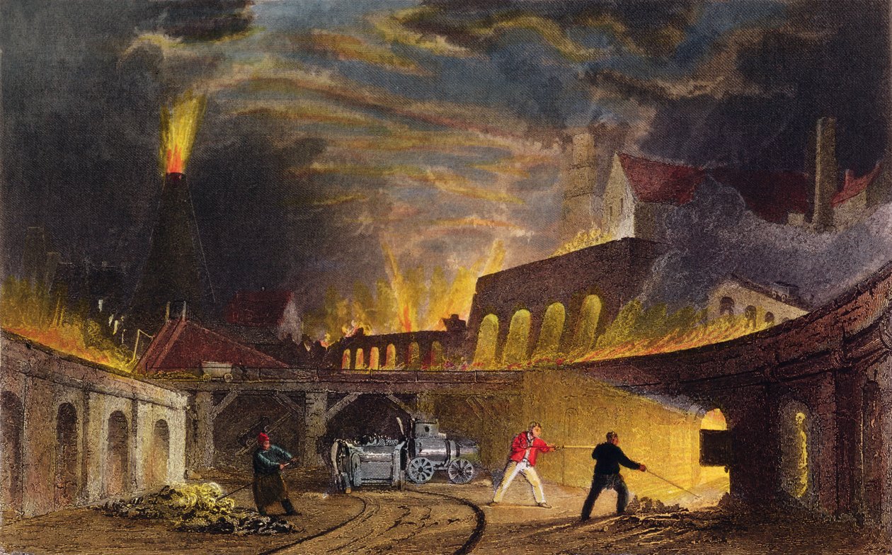 Lymington Iron Works on the Tyne, 1835 alkotó: Thomas Allom
