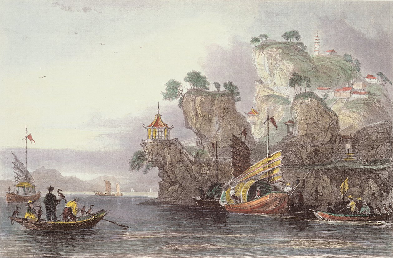 A Tseaou-Shan-i császári palota, George Newenham Wright (1790-1877 körül) „Kína a nézetek sorozatában” című művéből, 1843 alkotó: Thomas Allom
