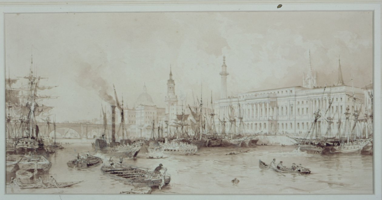 London kikötője alkotó: Thomas Allom