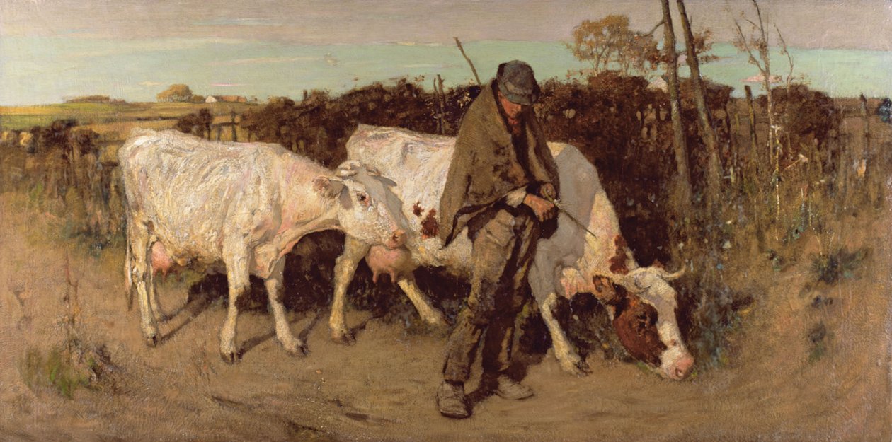 Visszatérve a legelőről, 1890 alkotó: Thomas Austen Brown