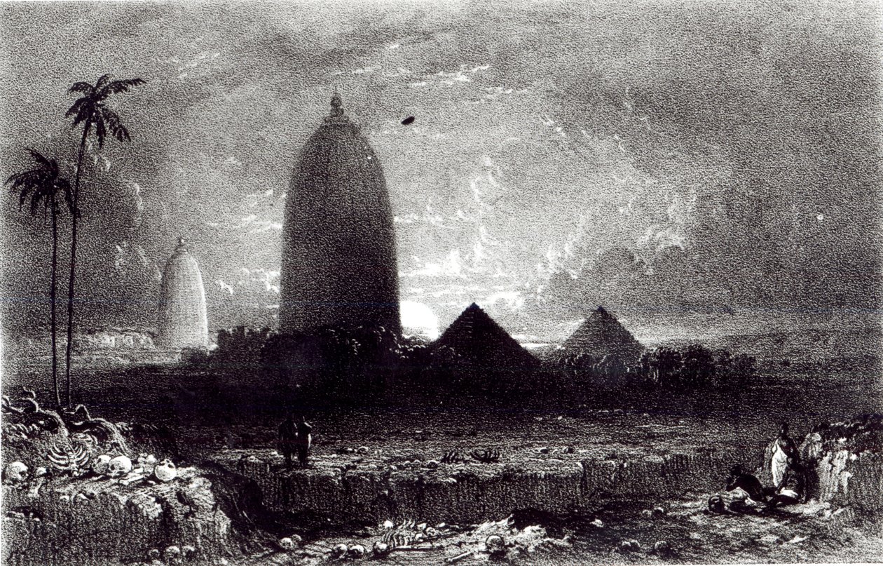 Jagannath templom, vésette A. Picken, 1837 alkotó: Thomas Bacon