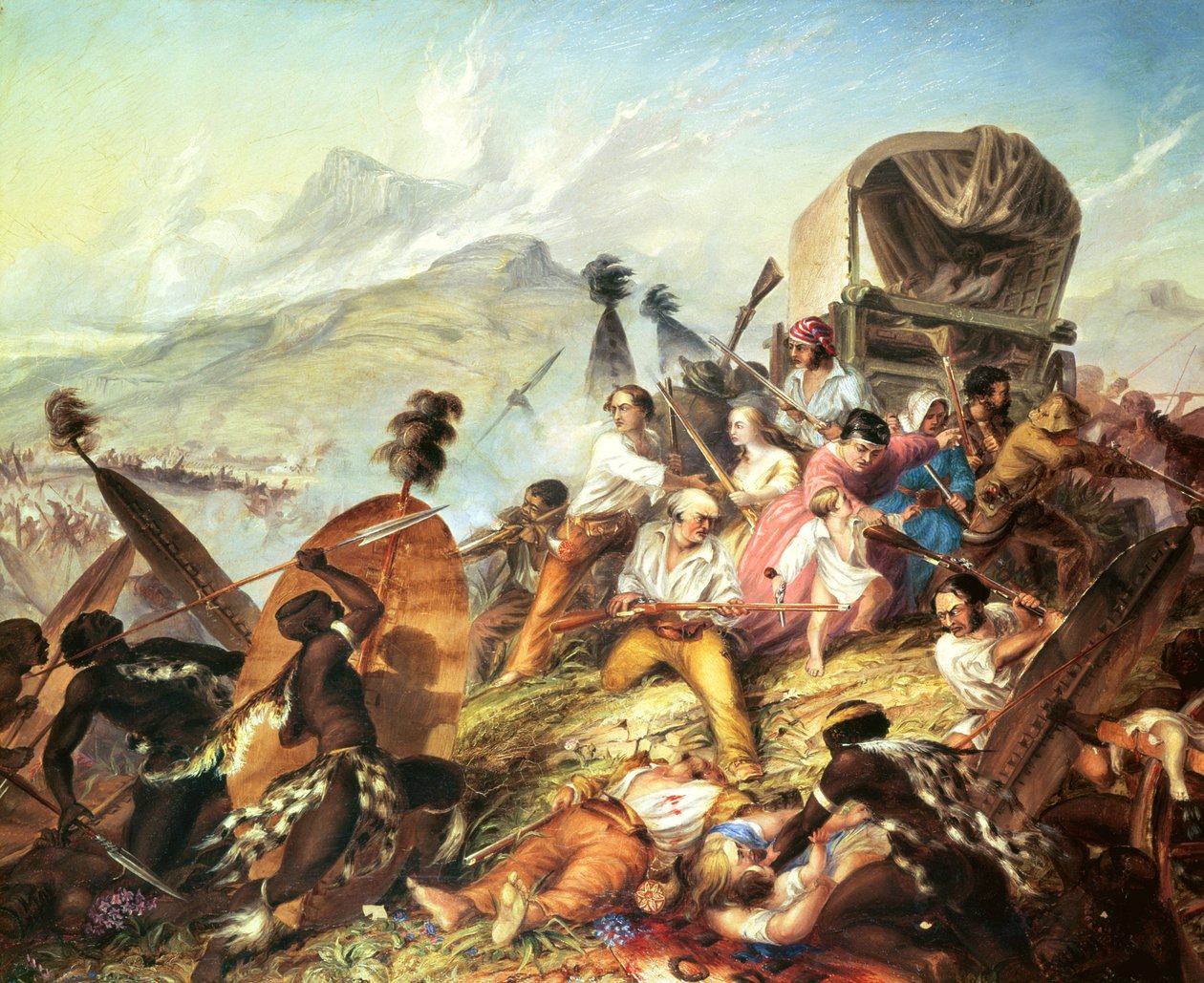 A blauwkrantzi csata, 1838 alkotó: Thomas Baines