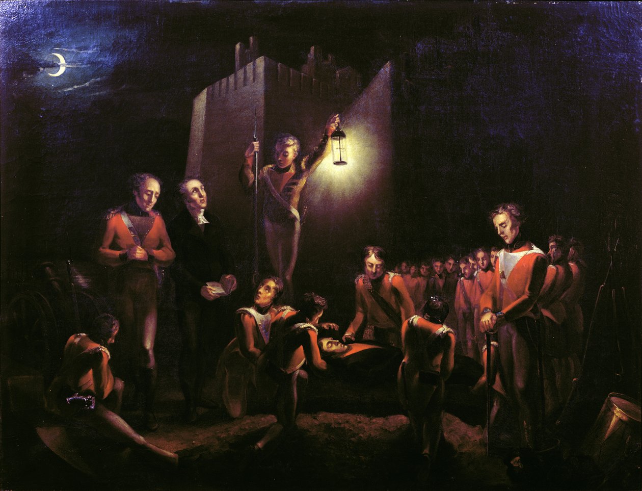 Sir John Moore temetése La Corunában, 1809 alkotó: Thomas Ballard