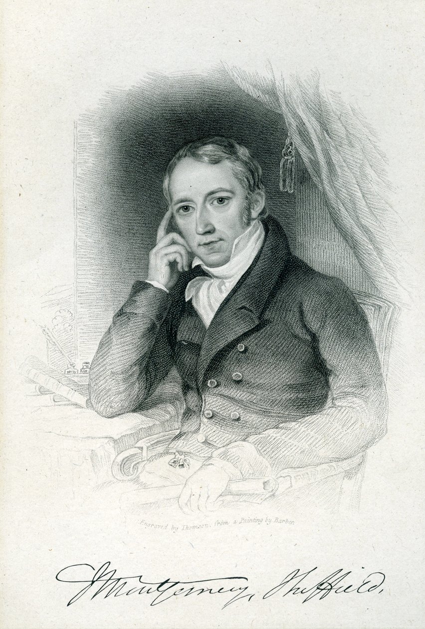 James Montgomery portréja, 1820 körül alkotó: Thomas Barber