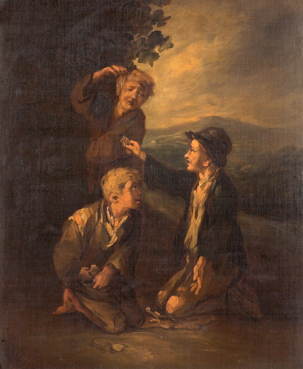 Csülökcsontokon játszó fiúk alkotó: Thomas Barker of Bath