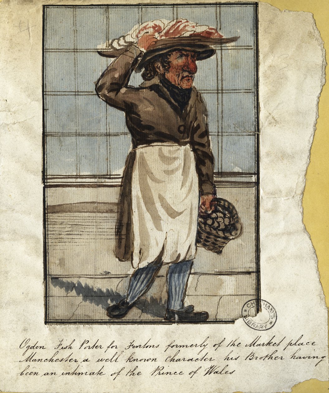 Balladaárus, 19. század eleje (toll, tinta és wc papíron) alkotó: Thomas Barritt