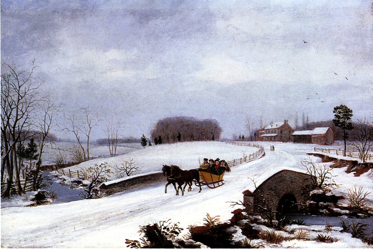 Szán télen, 1832 alkotó: Thomas Birch